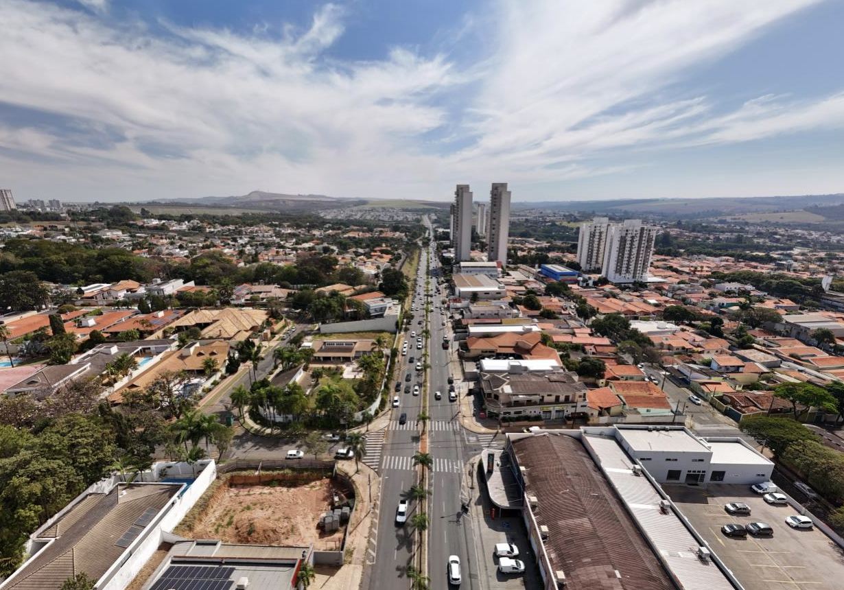 Foto aérea da região de Limeira