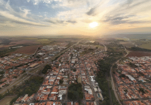 Foto aérea da região de Limeira e Cordeirópolis