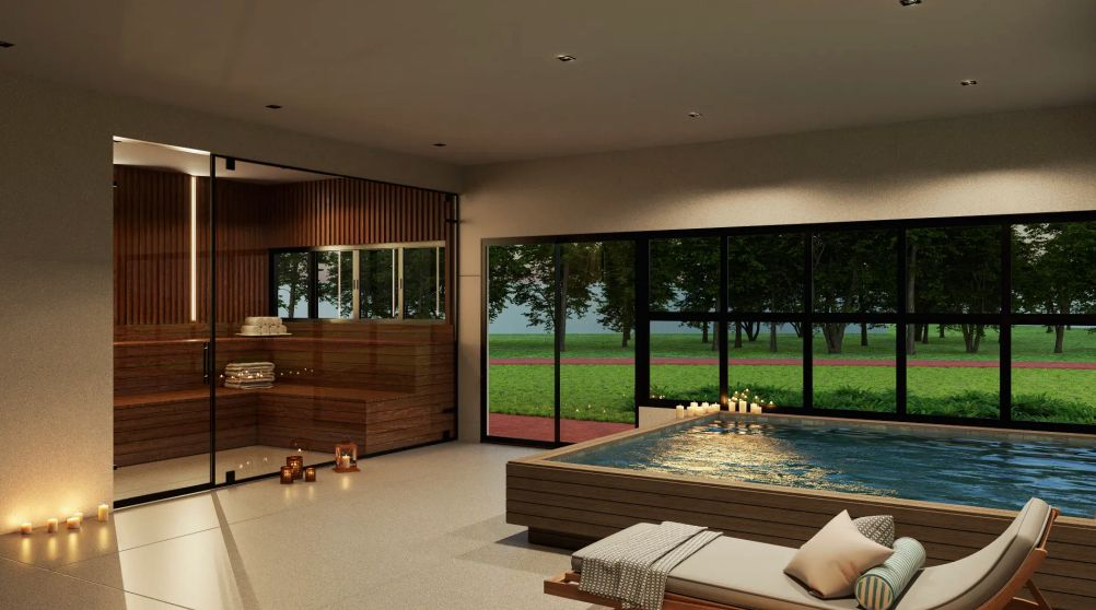 Perspectiva ilustrada do SPA do Mosaico Vinhedo